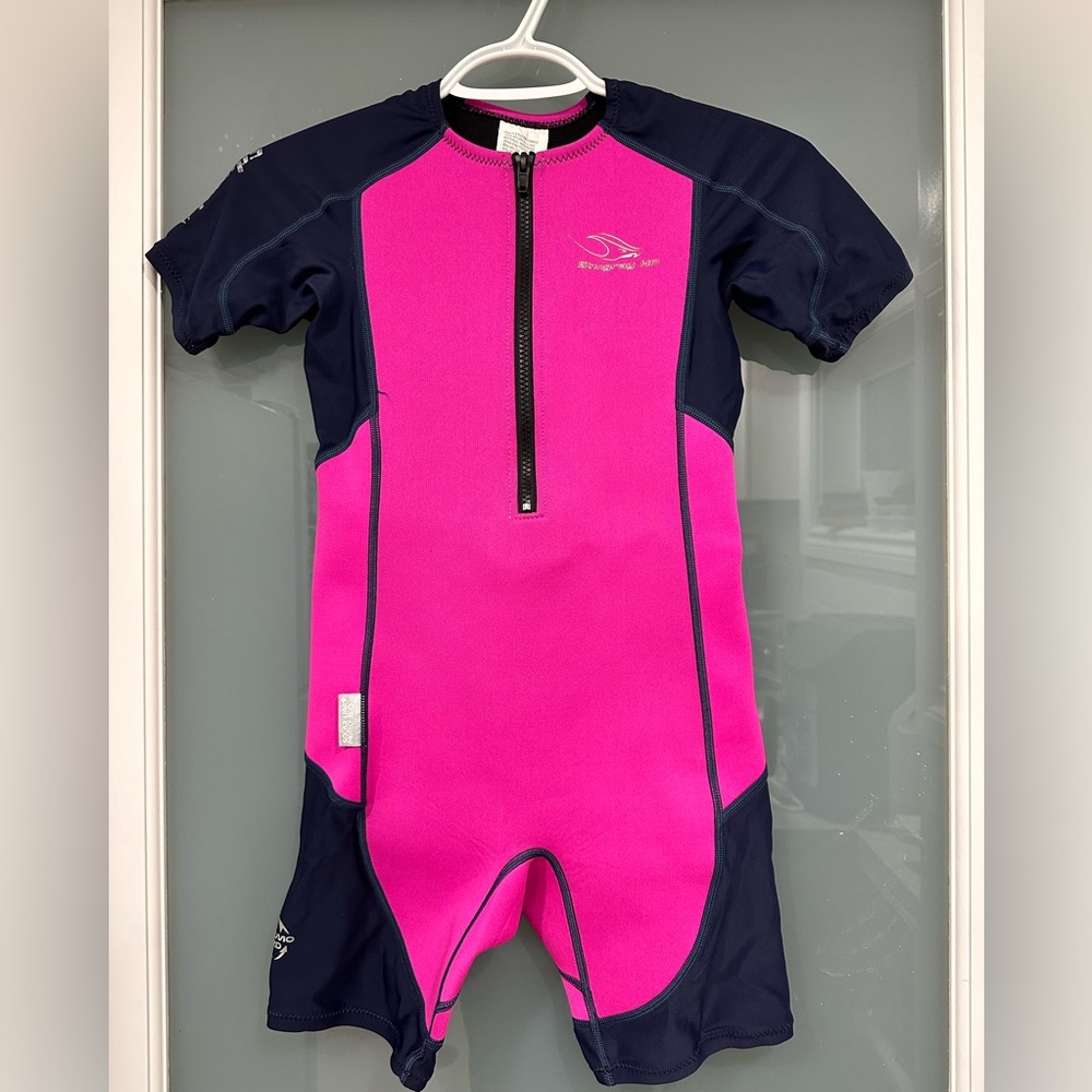 Phelps wetsuit size 10 youth hot pink and navy